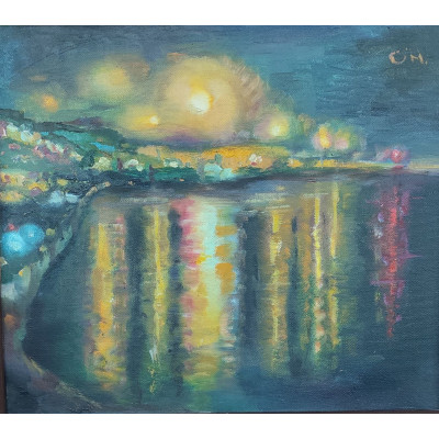 Картина на полотні "Ніч.Чорноморськ" 35x40