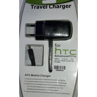 СЗУ HTC TCE250 miniUSB 1000 mAh Black
