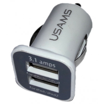 АЗУ 2USB USAMS 2.1/1.0 A без упаковки White