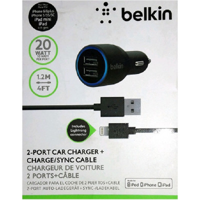 АЗУ Belkin 2USB iPhone 4 2100 mAh Black