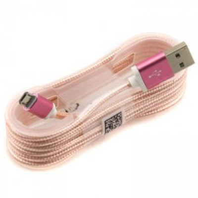 Кабель MicroUSB Smart Hitech Pink