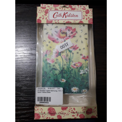 Кн Бокова Стрази Samsung J100 J1 Квіти Yellow-Green
