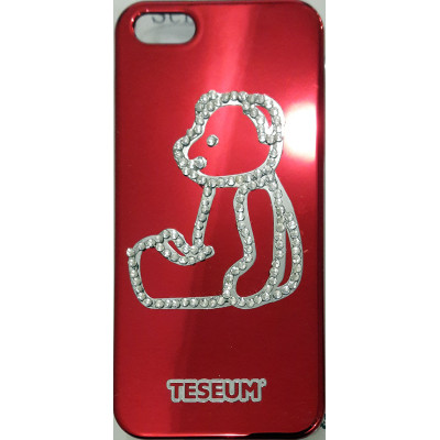 Бампер Стрази iPhone 5 Tesium Red