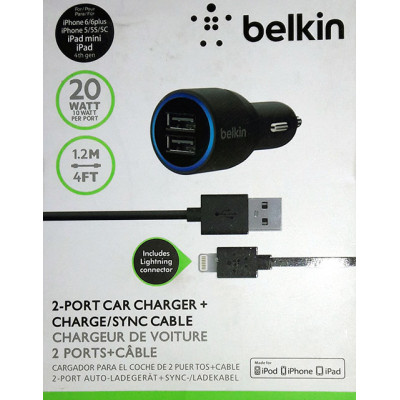 АЗУ Belkin 2USB 2100 mAh iPhone 5/6 Black