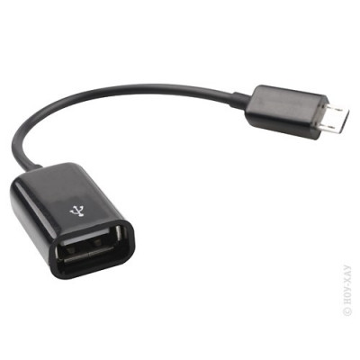 Адаптер OTG microUSB K-08 Black