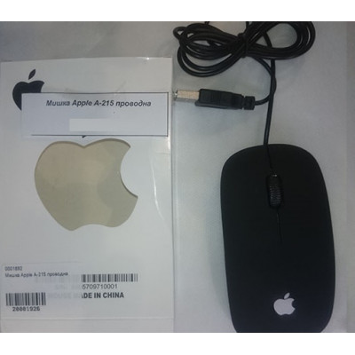 Мишка Apple A-215 проводна Black