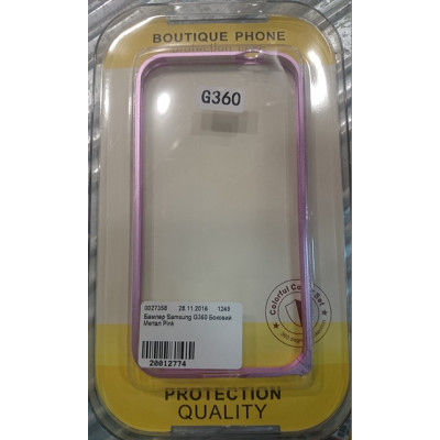 Бампер Samsung G360 Боковий Метал Pink