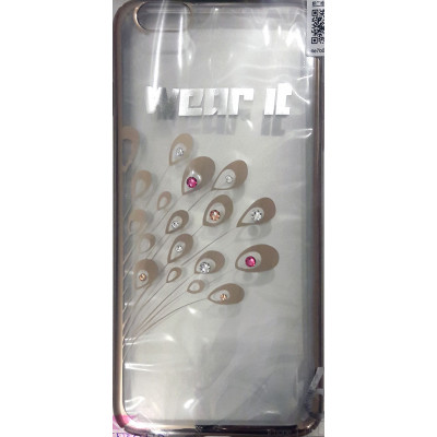 Силікон Стрази iPhone 6/6S Plus Remax Wear Peacock
