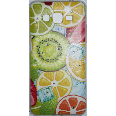Силікон Стрази Samsung J510 J5 (2016) Коктейль Тропик