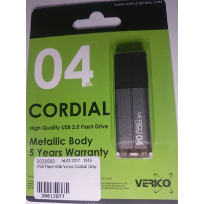 USB Flash 4Gb Verico Cordial Gray