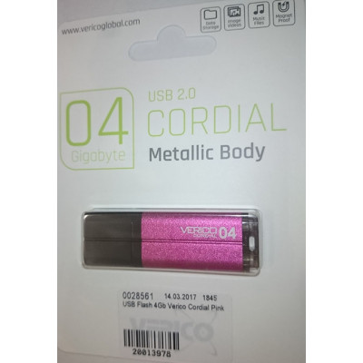 USB Flash 4Gb Verico Cordial Pink