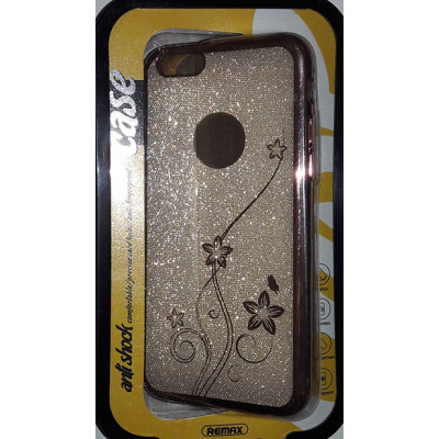 Силікон Стрази iPhone 6/6S Remax Anti Shock Gold Orhid