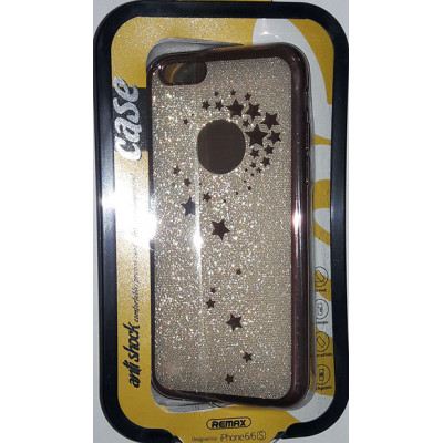 Силікон Стрази iPhone 6/6S Remax Anti Shock Gold Star