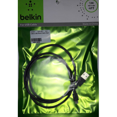 Кабель USB iPhone 5/6 Belkin 1.2m Black