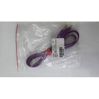 Кабель USB 2 в 1 iPhone 5/6-microUSB cилікон без упаковки Violet