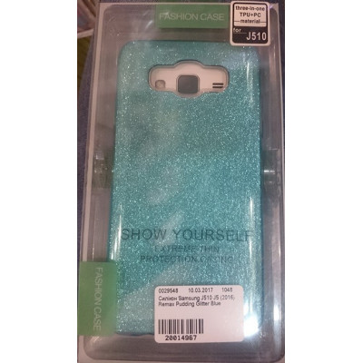 Силікон Samsung A510 A5 (2016) Remax Pudding Glitter Blue