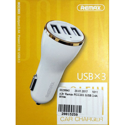 АЗУ Remax RCC303 3USB 3.4A White