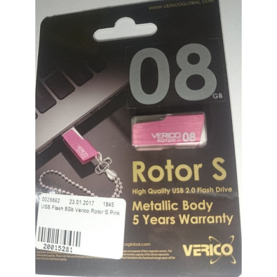 USB Flash 8Gb Verico Rotor S Pink