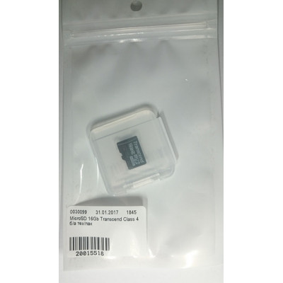 MicroSD 16Gb Transcend Class 4 б/а тех/пак