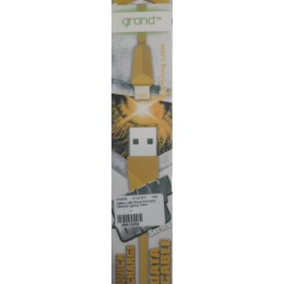 Кабель USB iPhone 5/6 Grand Diamond Lighting Yellow