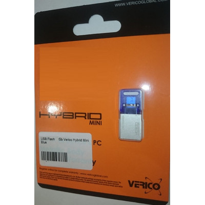 USB Flash 16Gb Verico Hybrid Mini Blue