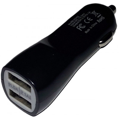 АЗУ 2USB 2.1/1.0 A SC62 без упаковки Black