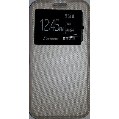 Кн Бокова Samsung J210 J2 2016 з віконцем Wise Gold