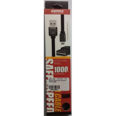 Кабель USB iPhone 5/6 Remax RC-001 Black