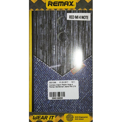 Бампер Xiaomi Redmi Note 4 Remax Gentleman Jeans RM-279