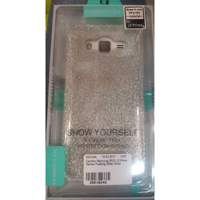 Силікон Samsung G532 J2 Prime Remax Pudding Glitter Silver
