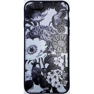 Силікон iPhone 6 Remax Flowers Black&White