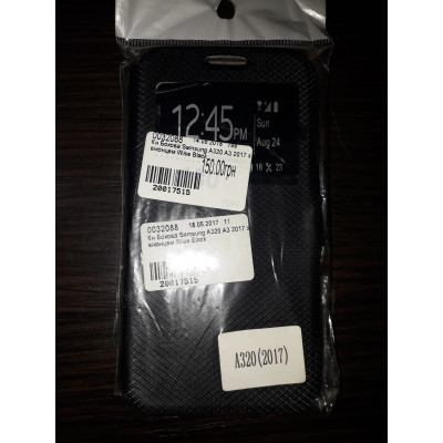 Кн Бокова Samsung A320 A3 2017 з віконцем Wise Black