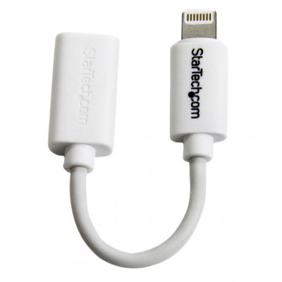 Перехідник з кабелем iPhone 5/6-microUSB White