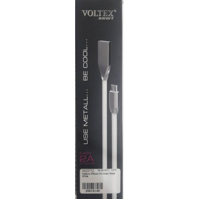 Кабель iPhone 5/6 Voltex Metal White