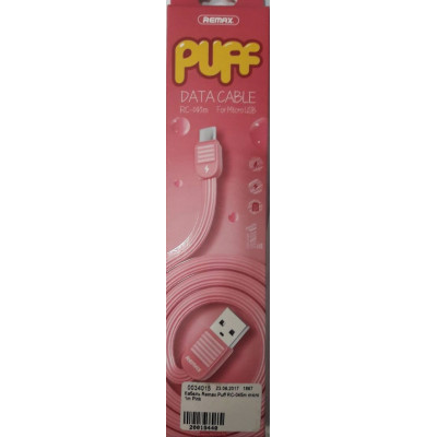 Кабель Remax Puff RC-045m micro 1m Pink