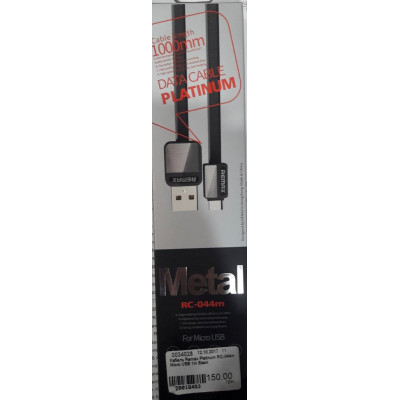 Кабель Remax Platinum RC-044m Micro USB 1m Black
