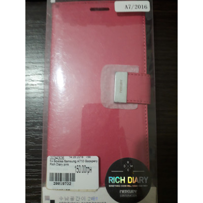 Кн Бокова Samsung A710 Goospery Rich Diary pink