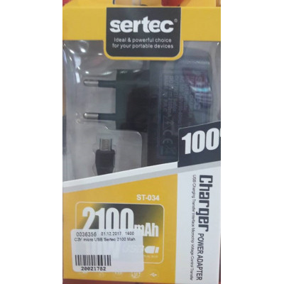 СЗУ micro USB Sertec 2100 Mah