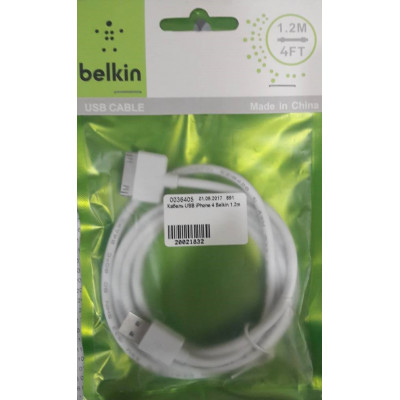 Кабель USB iPhone 4 Belkin 1.2m