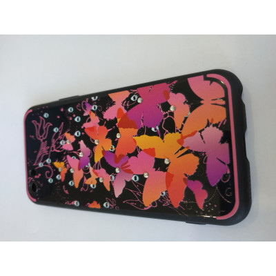 Силікон Стрази-квіти iPhone 5 Beckberg  Pink