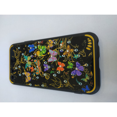 Силікон Стрази-квіти iPhone 5 Beckberg  Yellow