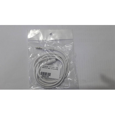 Cable AUX ткань  1м 2 pin White