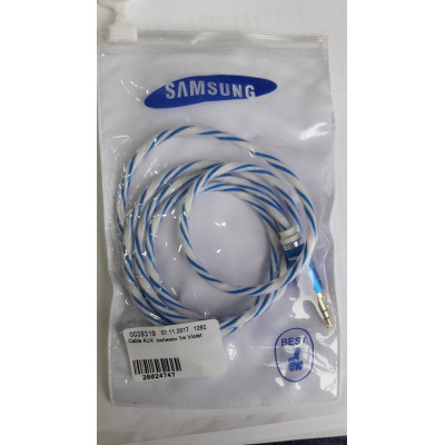 Cable AUX  силикон 1m Blue