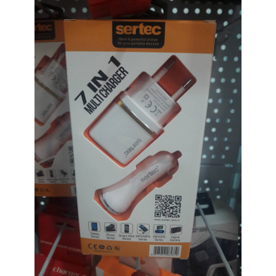 Multicomplect (СЗУ,АЗУ) 7 in1 Set Charger 2400 mAh  White