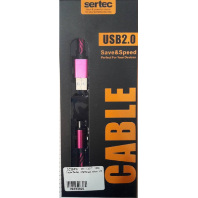 Cable Sertec  плетеный  Micro  V8
