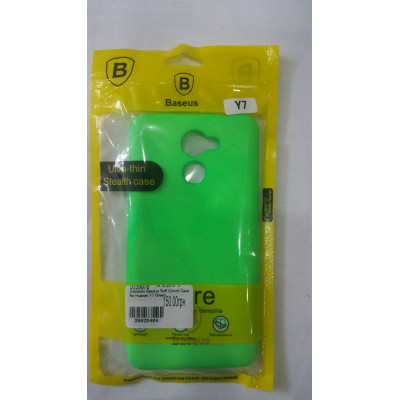Силикон Baseus Soft Colorit Case for Huawei Y7 Green