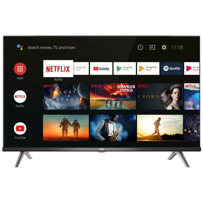 Телевізор 32" TCL LED HD 50Hz Smart, Android, Black