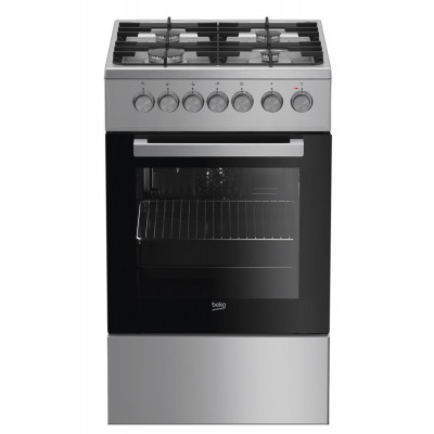 Плита Beko комбінована, 55л, 50x60см, конвекція, чавун, нерж