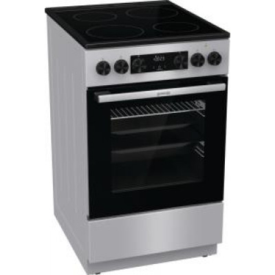 Плита Gorenje GEC5C41SG електрична склокерамічна, 70л, 50x60см, дисплей, програматор, сірий