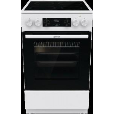 Плита Gorenje GEC5C42WG електрична склокерамічна, 70л, 50x60см, дисплей, програматор, білий